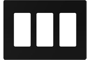 ENERLITES Screwless Decorator Wall Plates Child Safe Outlet Covers, Size 3-Gang 4.68" H x 6.53” L, Unbreakable Polycarbonate 