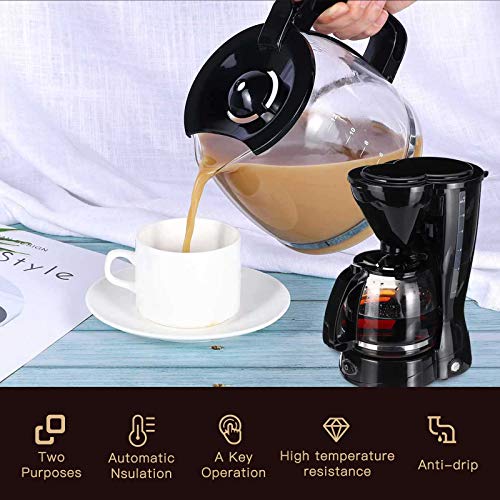OULISI Filterkaffeemaschine mit Glaskanne | 1,5L Füllmenge | 11-15 Tassen | 950W |Kaffeemaschinenzubehör mit Deckel – Bild 4