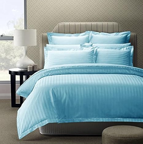 Buy Mil Furnishings King Size Cotton Plain Stripes Comforter Set