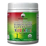 Kids Greens and Reds Superfood Powder. Best Tasting Organic Vegan Super Food Juice with 25+ Real Fruits and Vegetables. Gluten Free Real Food Vitamins. Green and Red Superfoods Supplement for Children