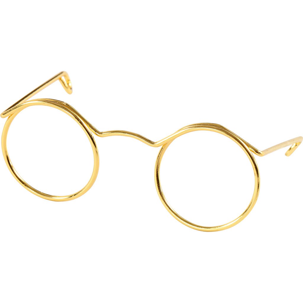 Creativ 100263 Novelty Glasses, W: 50 mm, gold, 10pcs