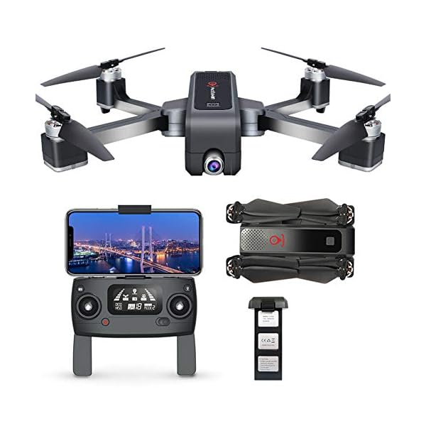 YOLL RC Quadrocopter Faltdrohne,GPS Drohne mit 4k HD Kamera,5G WiFi FPV Live Übertragung,250M Reichweite,120…