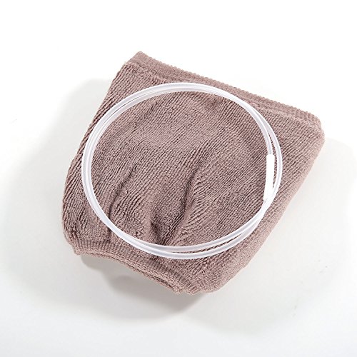 FaSoLa Bathroom Warmer Washable Cloth Toilet Seat Cover Pads (Brown) - Thumbnail 4