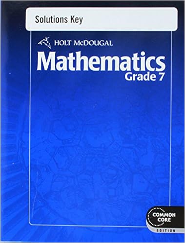 Amazon Com Holt Mcdougal Mathematics Solutions Key Grade 7 9780547687018 Holt Mcdougal Books