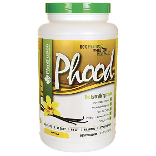 Plant Based Complete Meal Replacement No Gluten, No Dairy, No Soy, No Animal, Hypoallergenic- Phood 31.8 Ounces Vanilla (20 Servings)