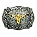 Western Cowboy Costume Accessories - Faux Felt Cowboy Boots Hat,Golden Long Horn Bull Belt Buckle,Cowgirl Bandanna,Black