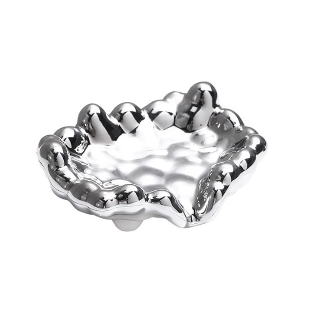 ARFUKA Soap Dishe Soap Holder Plastic Bar Soap Holder Self Draining Soap Container Soap Saver Soap Tray for Shower Bathroom Kitchen Silver