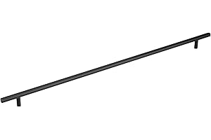 Amerock Bar Pulls 18-7/8 inch (480mm) Center-to-Center Matte Black Cabinet Pull, BP19016MB