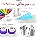 Cake&Deco Russian Piping Tips Set - 78pcs Cake Cupcake Decorating Supplies Kit - 38 Icing Frosting Nozzles (2 Leaf Tips) - 36 Baking Pastry Bags - 2 Couplers - Silicone Bag - Cotton Bag - Gift Box