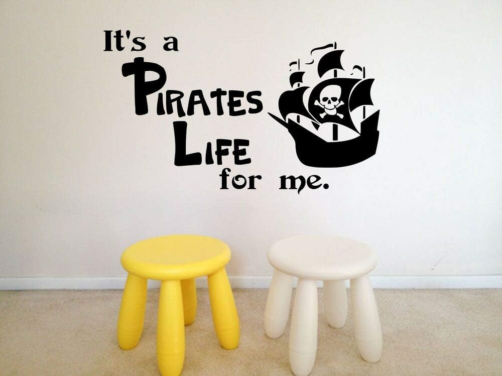 It's A Pirates Life for Me, Childrens Wall Art Decal Vinyl Sticker