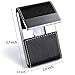 MaxGear PU Leather Business Card Holder Name Card Case Credit Card Holder Magnetic Shut Double side open Card Case Professional Business Card Holder for both men and women, Black