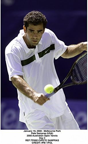 Globe Photos ArtPrints Pete Sampras Playing Tennis - 8" X 10" Pop Culture Art Photographic Full Bleed Print - Premium Paper