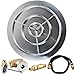 Dreffco 36 Inch LP Stainless Steel Burner Pan and Ring Complete Fire Pit Kit