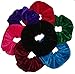 Aadya SET of 7 Large (11cm) Velvet Hair Scrunchies Elastic Scrunchy Hair Bobbles (set of 7)