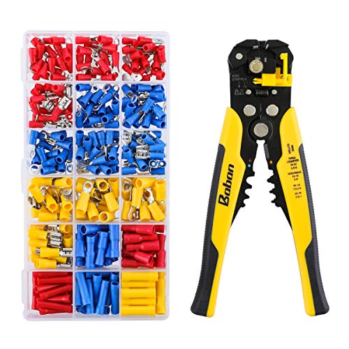 Baban Crimper Plier Set, Wire Stripper | Self-adjusting Cable Cutter Crimper, Automatic Wire Stripping Tool/Cutting Pliers Tool for Industry with 315 pcs Wire Terminal Crimp Connector