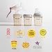 Hegen Newborn Baby Bottles Complete Starter Kit- Anti Colic Baby Bottles Baby Gifts - Breast Milk Storage Lids, Secure Seal, Medium and Slow Teat, Standard Neck Adapter