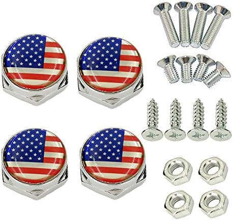 Car License Plate Caps Screw Bolt Screw Caps for Car Fasteners Ultimate Kit (USA)
