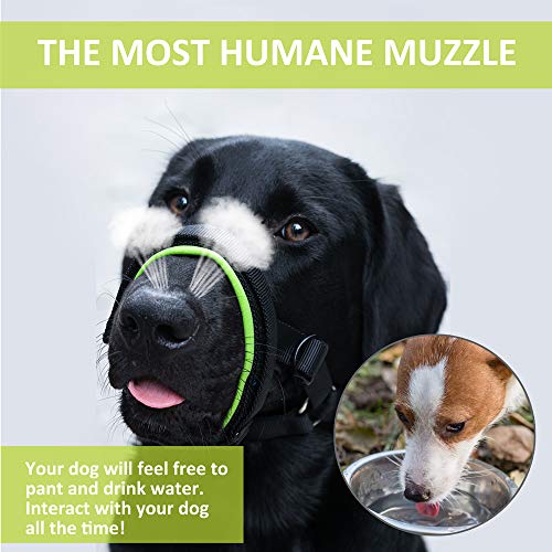 Soft and Adjustable Dog Muzzle for Small Medium and Large Dogs, Stops