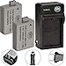 BIG MIKE'S ELECTRONICS BM Premium 2 Pack of LP-E5 Batteries and Battery Charger Kit for Canon EOS Rebel XS, Rebel T1i, Rebel XSi, 1000D, 500D, 450D, Kiss X3, Kiss X2, Kiss F Digital SLR Camera