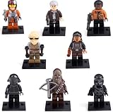 Star Wars Force Awakens Finn Crew Rey Han Solo 8 Minifigures Building brick