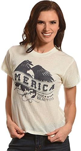 WHITECROW White Crow Women's Ivory America The Beautiful Tee Ivory X-Large