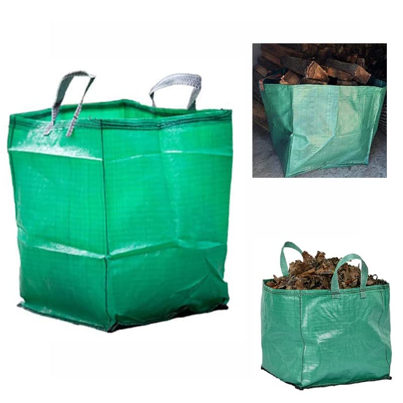 Buy-Simplicity® DIY Garden Bags 120 Litre Premium Grade, Industrial Fabric and Handles, Heavy Duty/Green Sacks, Plant waste grass and Leaves, Collecting Garden, Waste Builders Bags - 45 x 45 x 60 CM