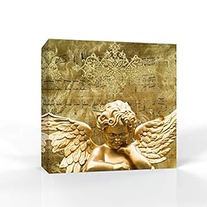 Canvas Wall Art Lovely Angel Pictures Home Wall Decorations for Bedroom Living Room Paintings Canvas Prints Framed - 12x12 inches