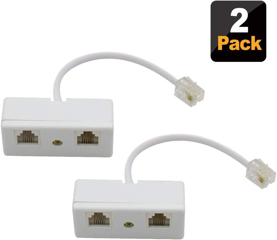 SHONCO 2Pcs Telephone Splitter 2 way,Telephone Plug Amazon.co.uk