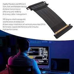 PUSOKEI PCIE 4.0 x16 Extender Riser Cable, High