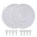 OOTSR [2 Pack] White Curtain Wire, Plastic Coated Window Curtain Wire, Picture Hanging Wire with 8 Pairs of Screw Eyes and Hooks