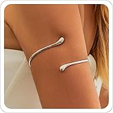 Xeyau Arm Cuff Jewelry for Women Copper Arm Bracelet Upper Gold Silver Arms Cuff Set Adjustable Minimalist Accessories