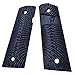 Cool Hand 1911 G10 Grips, Full Size (Government/Commander), Magwell Cut,Big Scoop, Ambi Safety Cut, Sunburst Texture, Blue/Black