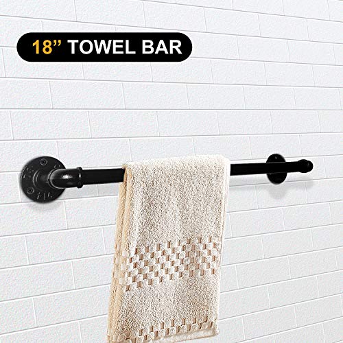 gotonovo Industrial Pipe Bathroom Hardware Fixture Set 4 Piece Kit