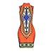 SheKiss Women Traditional African Print Dashiki Bodycon Sleeveless High Collar Dress Orange