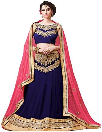 Sangrahan Indian Women Designer Wedding Partywear Blue Lehenga Choli Fabz-3151
