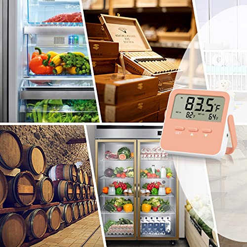 Freezer Alarm 2 Pack Digital Refrigerator Thermometer Alarm Freezer