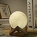 Phoebe 3D Moon Lamp,Dimmable Night Light for Kids,3 Color Hangable Home Decorative Light With Touch Control,5.1Inch