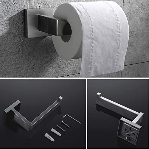 Brushed Nickel Bathroom Accessories, 4Piece Bathroom Towel Holder Set