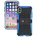Blue iPhone X Case: Protector - iPhone X Case Blue Silk with Kickstand - Slim Lightweight Cell Phone Case & Max Protection - The Clear Choice for Dual Layer Protection (Blue)