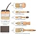 Pro 6 Chalked Brush Set for Artist - Waxing,Milk Paint, Brush Set - Premium Thick Natural Boar Bristles Hair - Furniture Paint Brushes - Sanding Pad & Bristle Remover Included - by LoGest