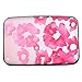 Kaabao Credit Card Holder, Metal Card Wallet RFID Blocking Mini Slim Aluminum Business Hard Card Case for Women Men (Pink flowers)