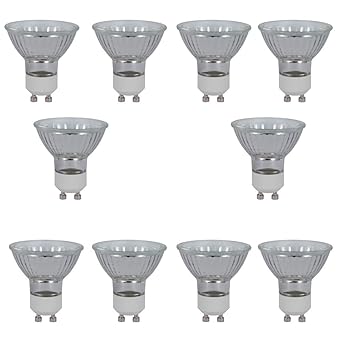 Halogenleuchtmittel 10er-Set | Leuchtmittel QPAR 51 Halopar 16 ALU | Reflektorlampe 40W/230V 35° GU10 | Ersatzleuchtmittel Ha