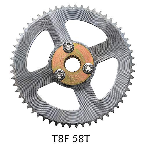 ZXTDR Rear Axle Shaft Assembly Kit with 4.1-6 Wheels Tires Rims and Sprocket Brake Disc Pillow Block for Go Kart Quad Trike Drift Bikes - Thumbnail 5