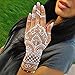 COKOHAPPY 8 Sheets Hand Indian Painting Stencil Tattoo Self-Adhesive Body Art Designs for Hands - Temporary Indian Arabian Tattoo Reusable Stickers