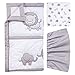 Trend Lab Safari Chevron 3 Piece Crib Bedding Set, Can Be Used As A Blanket Or A Playmat for Tummy Time, Includes Quilt, Fitted Crib Sheet and Skirt