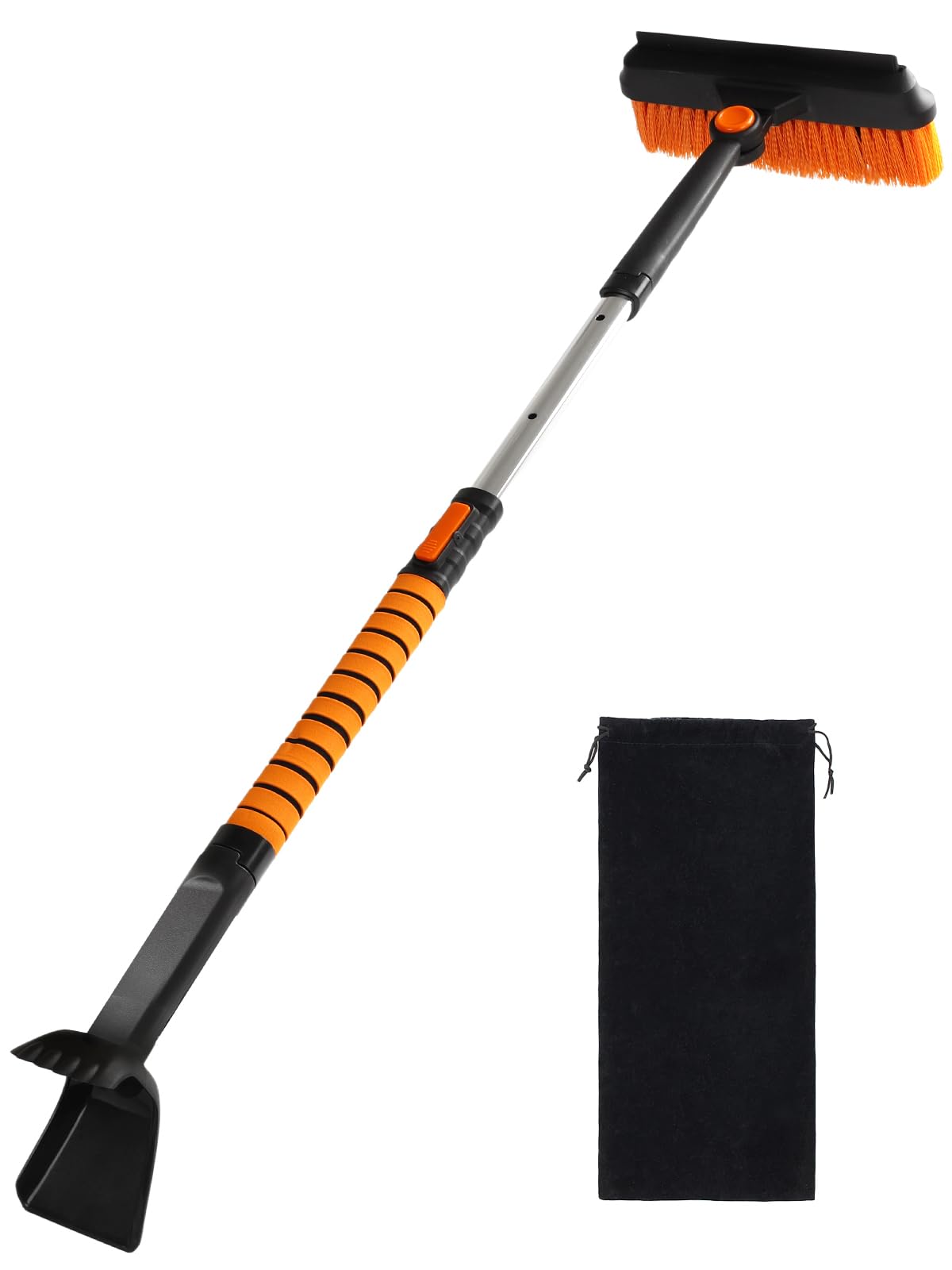 Photo 1 of 90° Fixed Rotation 3-in-1 Car Snow Brush and Ice Scraper for Cars Windshield with Silicone Squeegee