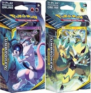 Amazon Com Pokemon Tcg Sun Moon Unbroken Bonds Mewtwo Theme Deck Toys Games