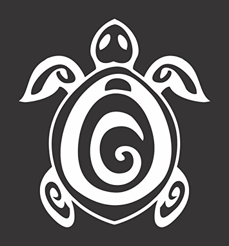 Barking Sand Designs Sea Turtle Swirl - Die Cut Vinyl Window Decal/Sticker for Car/Truck 5.5"x6"