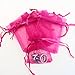Fengirl Drawstring Organza Jewelry Pouches Wedding Party Christmas Favor Gift Candy Bag (5x7inch, Hot Pink)