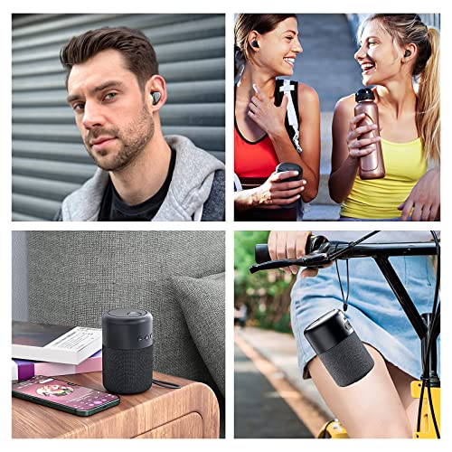 BJ Bluetooth Speaker with Earbuds 2 in 1, Portable Mini Speakers
